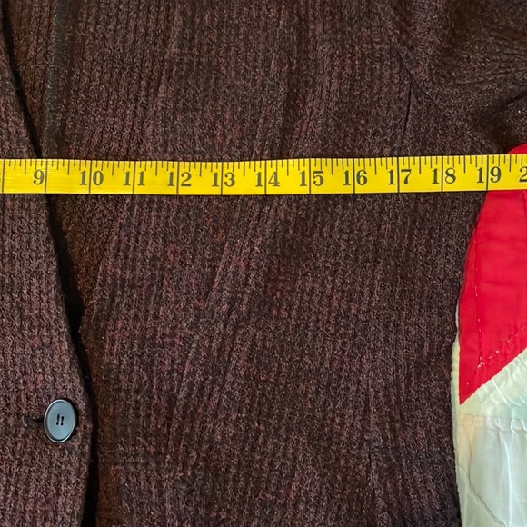 Burgundy Cardigan by Ou Empereur ou Rien, Size L - Picture 14 of 14